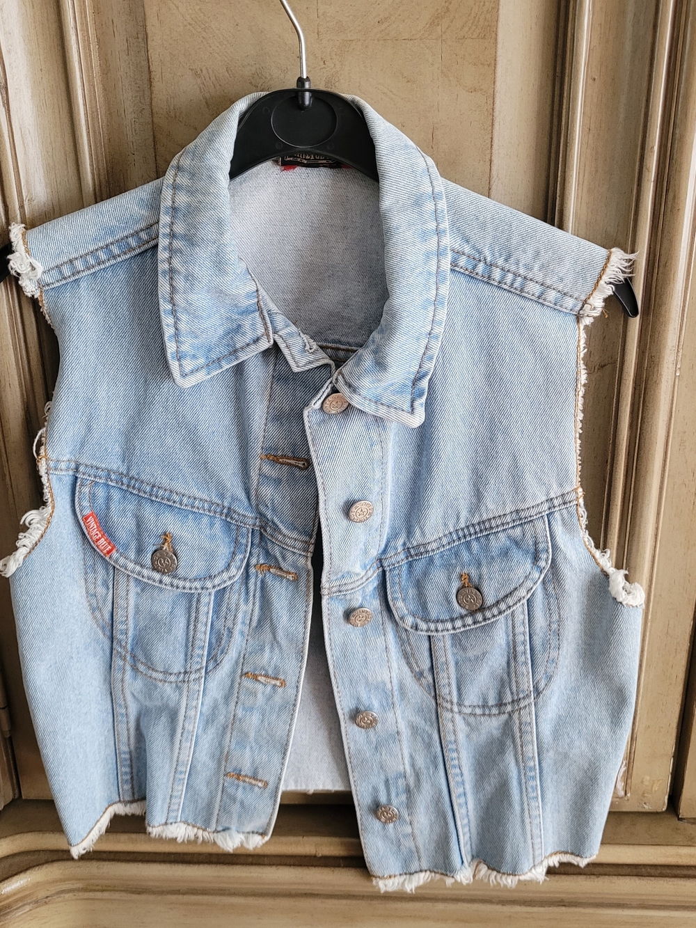 Diesel Light Blue Distressed Denim Vest